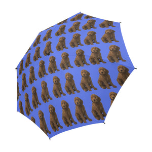 Goldendoodle 2 Umbrella - Blue