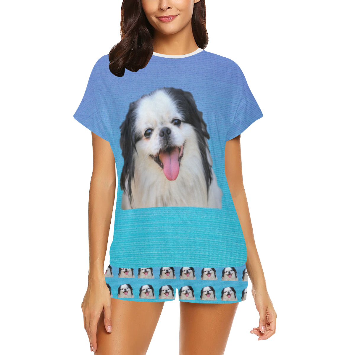 2 Piece Japanese Chin PJ Set