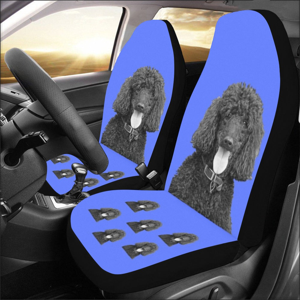 Poodle Car Seat Covers (Set of 2) - Black Standard