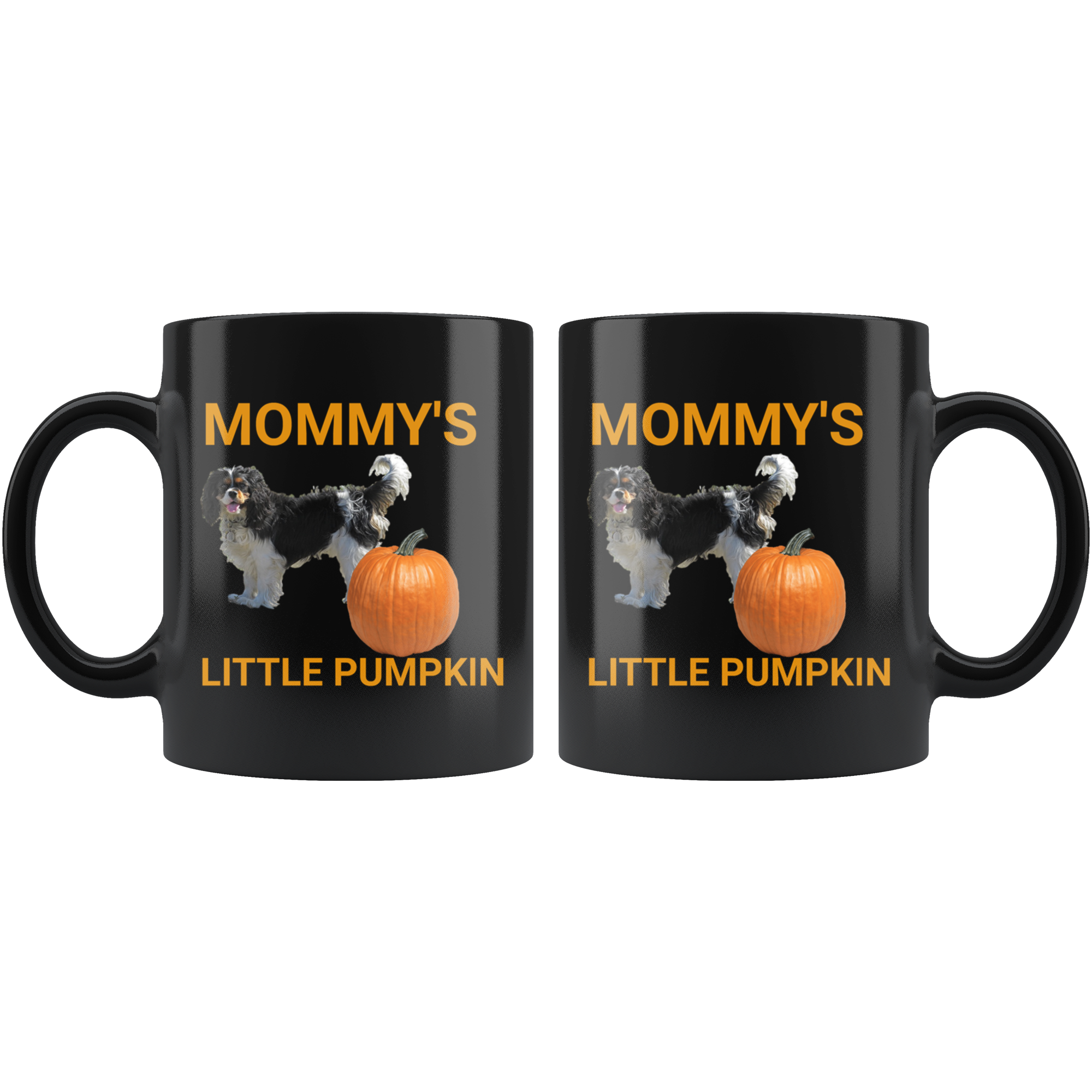Mommy's Little Pumpkin Mug - Tri Cavalier King Charles Spaniel