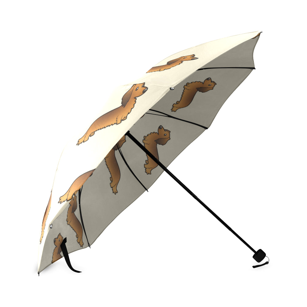 Dachshund Umbrella - Long Hair Cartoon