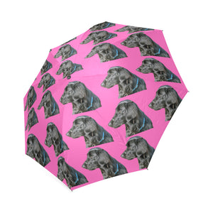 Flat Coat Retriever Umbrella - Pink