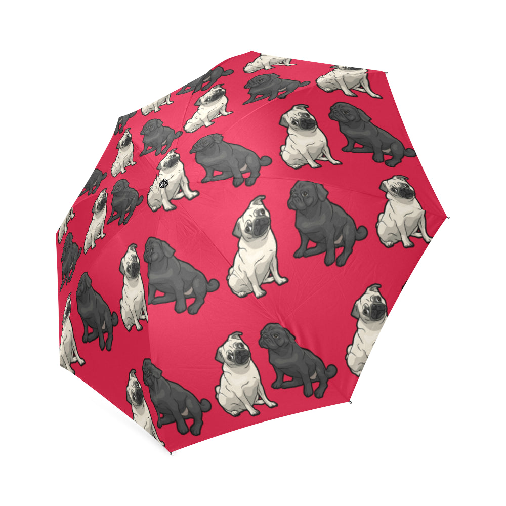 Pug Umbrella - Red