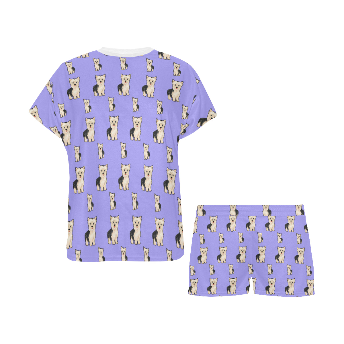 2 Piece Yorkie PJ Set - Purple