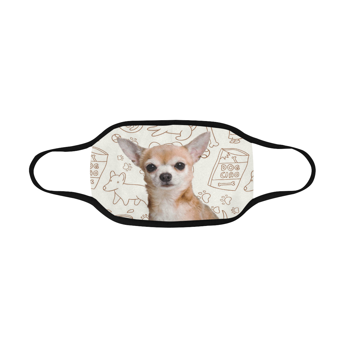 Chihuahua Cloth Face Cover - Tan