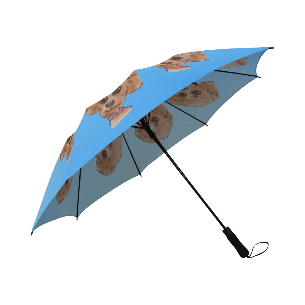 Red Poodle Cartoon Umbrella