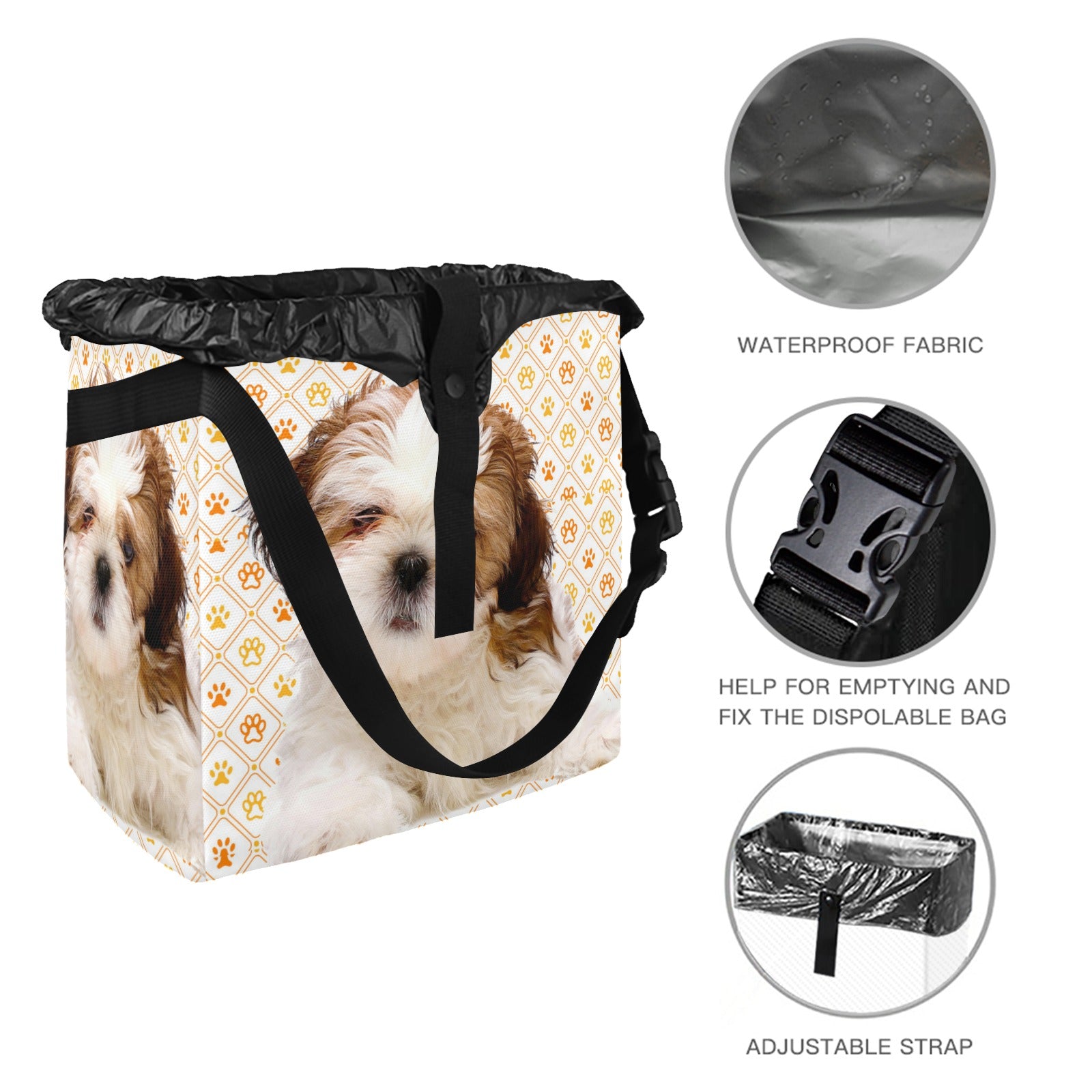 Shih Tzu Car Trash Bag