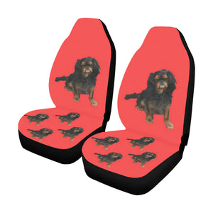 King Charles Spaniel Car Seat Covers (Set of 2) - red