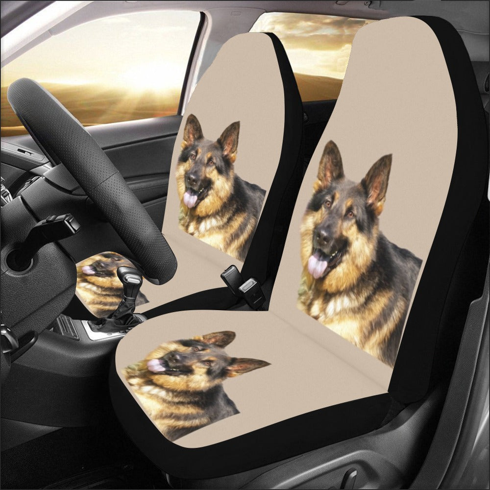 German Shepherd Car Seat Covers (Set of 2) - Beige