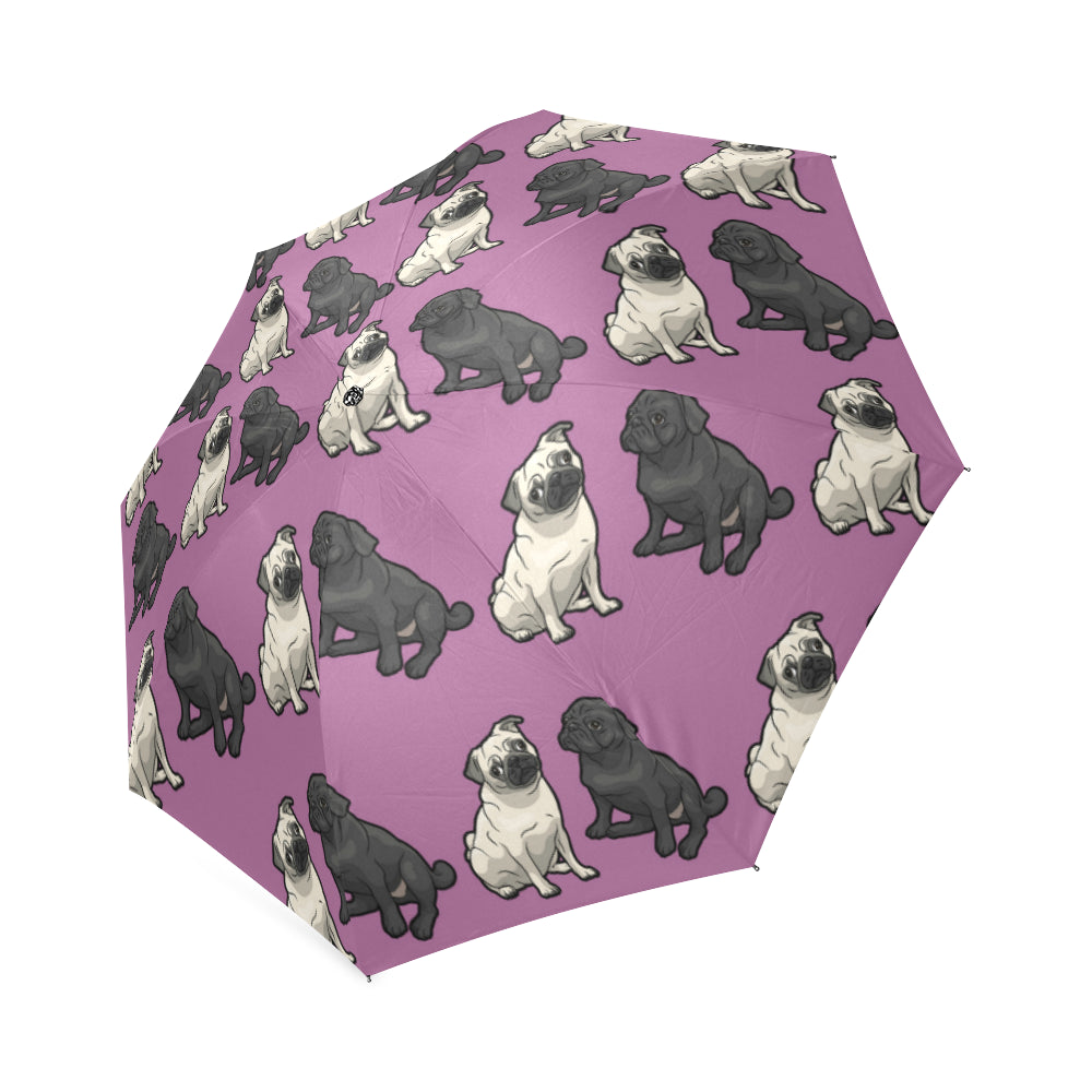 Pug Umbrella - Purple