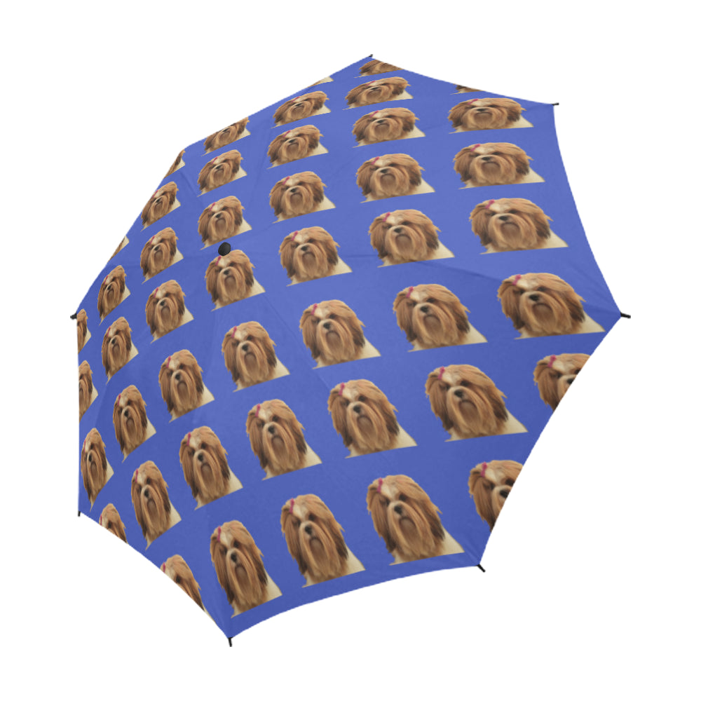 Lhasa Apso Umbrella - Blue