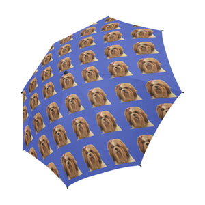Lhasa Apso Umbrella - Blue