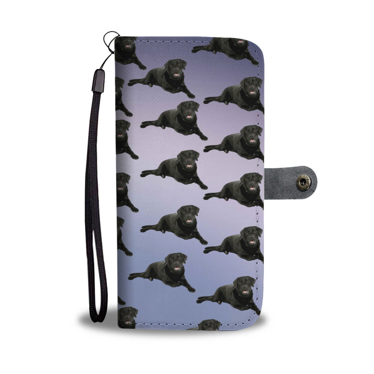 Black Lab Phone Case Wallet