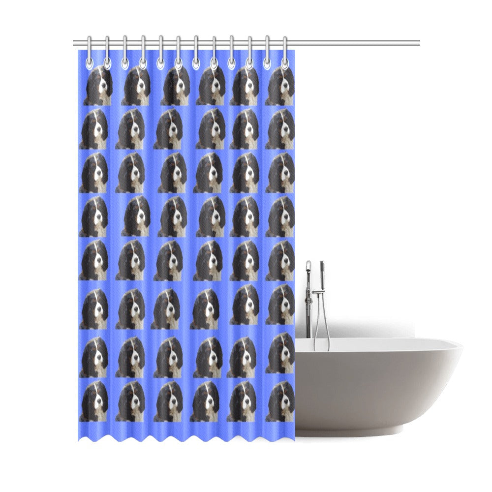 Cavalier King Charles Spaniel Shower Curtain - Tri