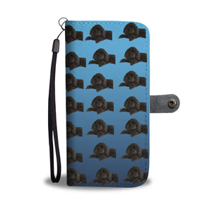 Poodle Phone Case Wallet - Black