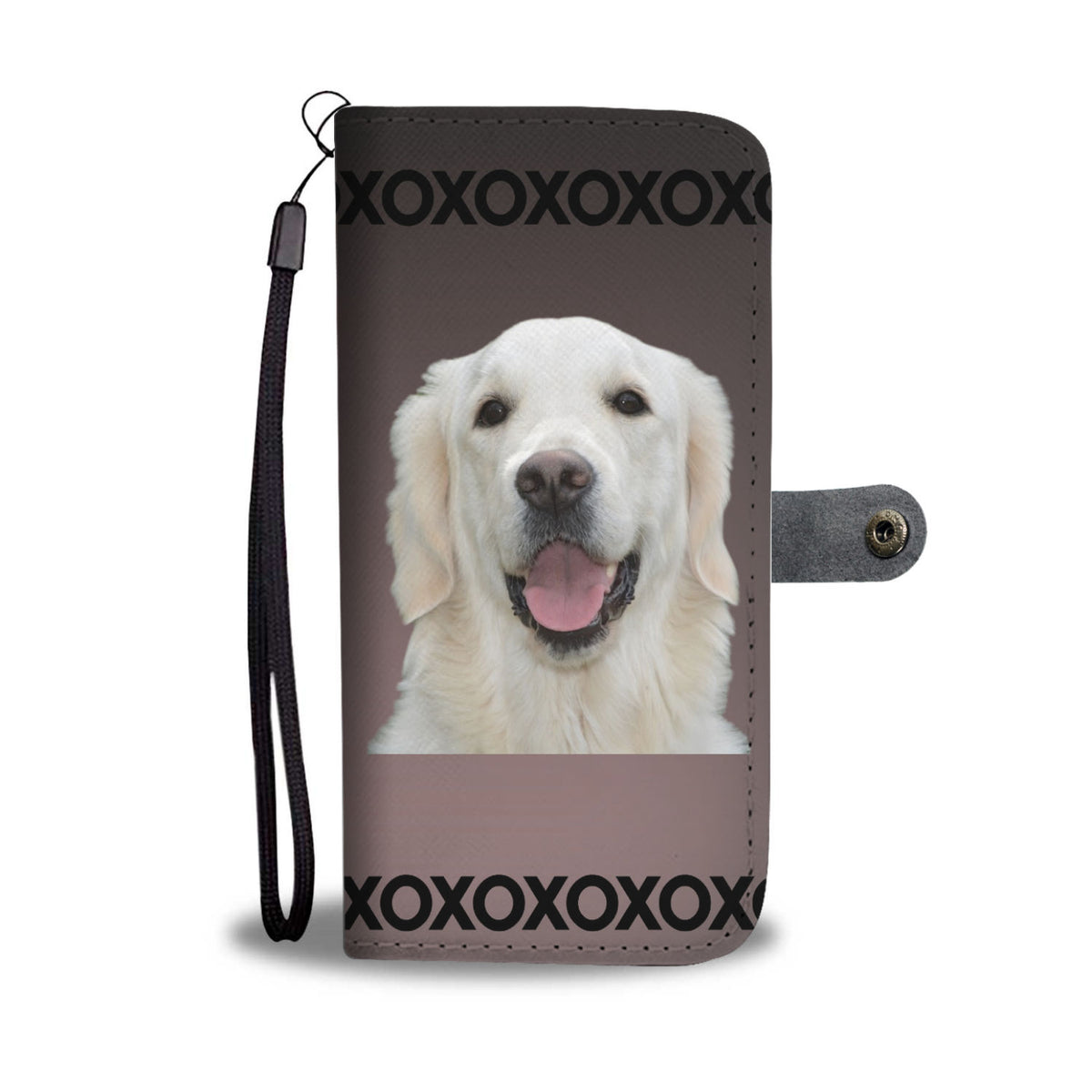 Golden Retriever Phone Case Wallet - Cream