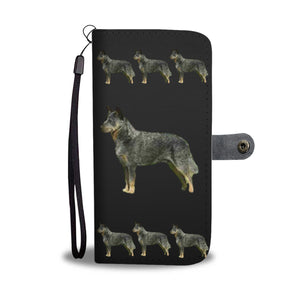 Australian Cattle Dog Phone Case Wallet - Black