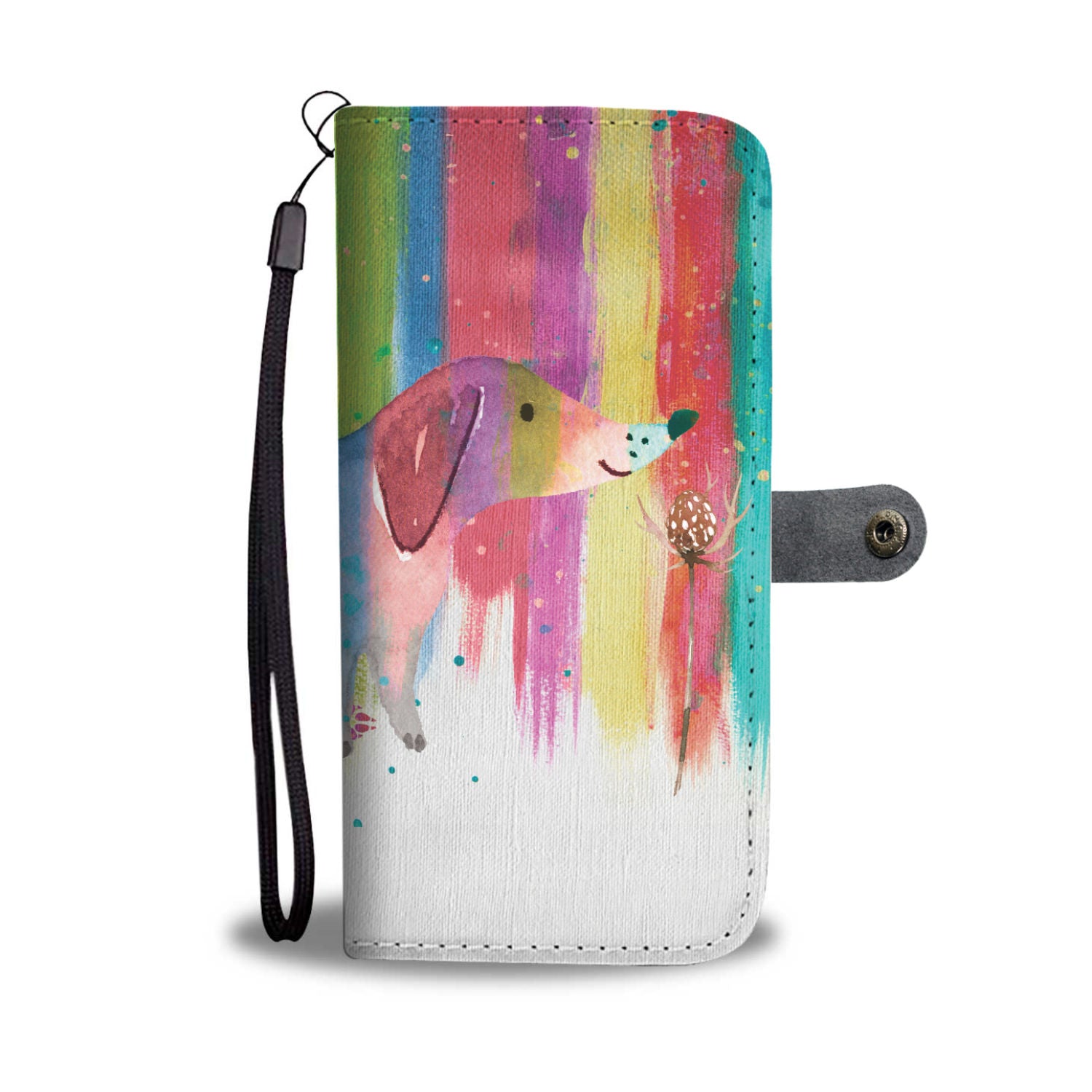 Dachshund Rainbow Phone Case Wallet