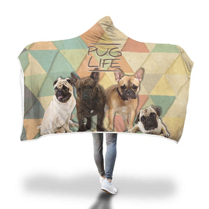 Pug Life Hooded blanket