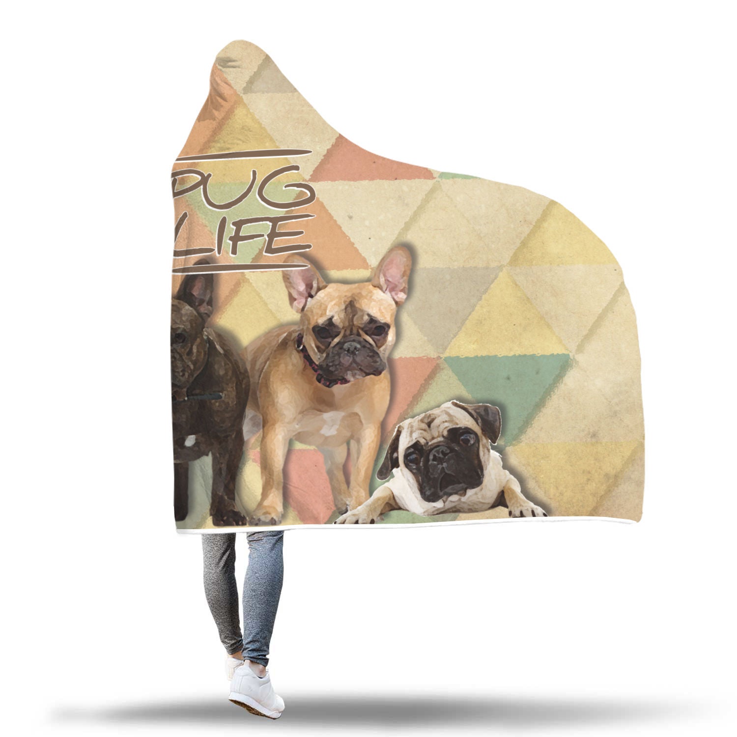 Pug Life Hooded blanket