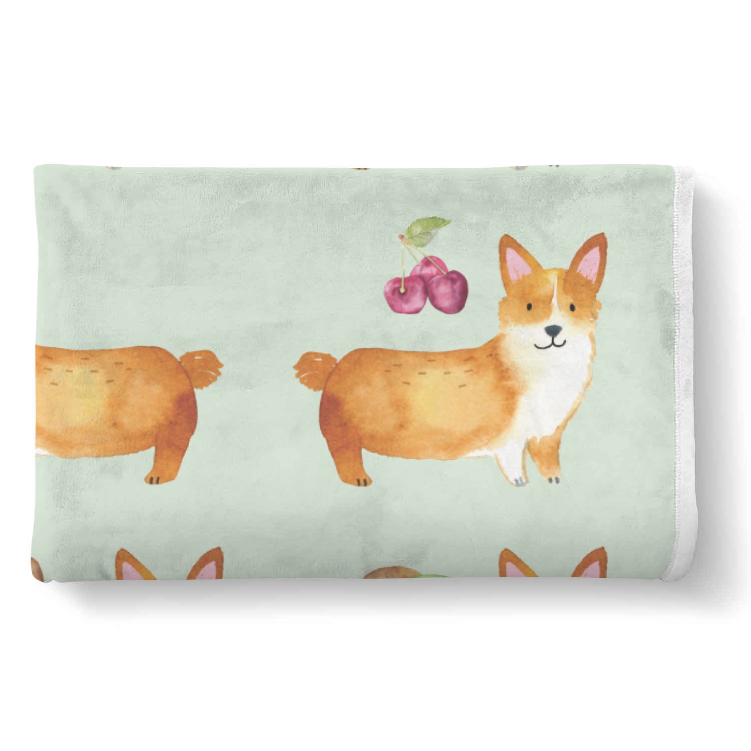 Corgi Fruit Blanket