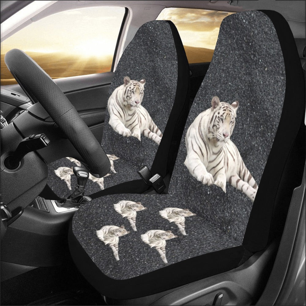 White Tiger Car Seat Covers (Set of 2)