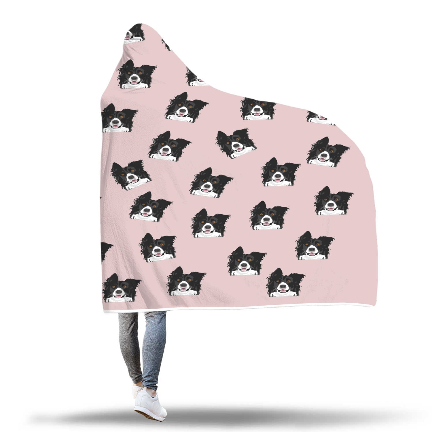 Border Collie Hooded Blanket