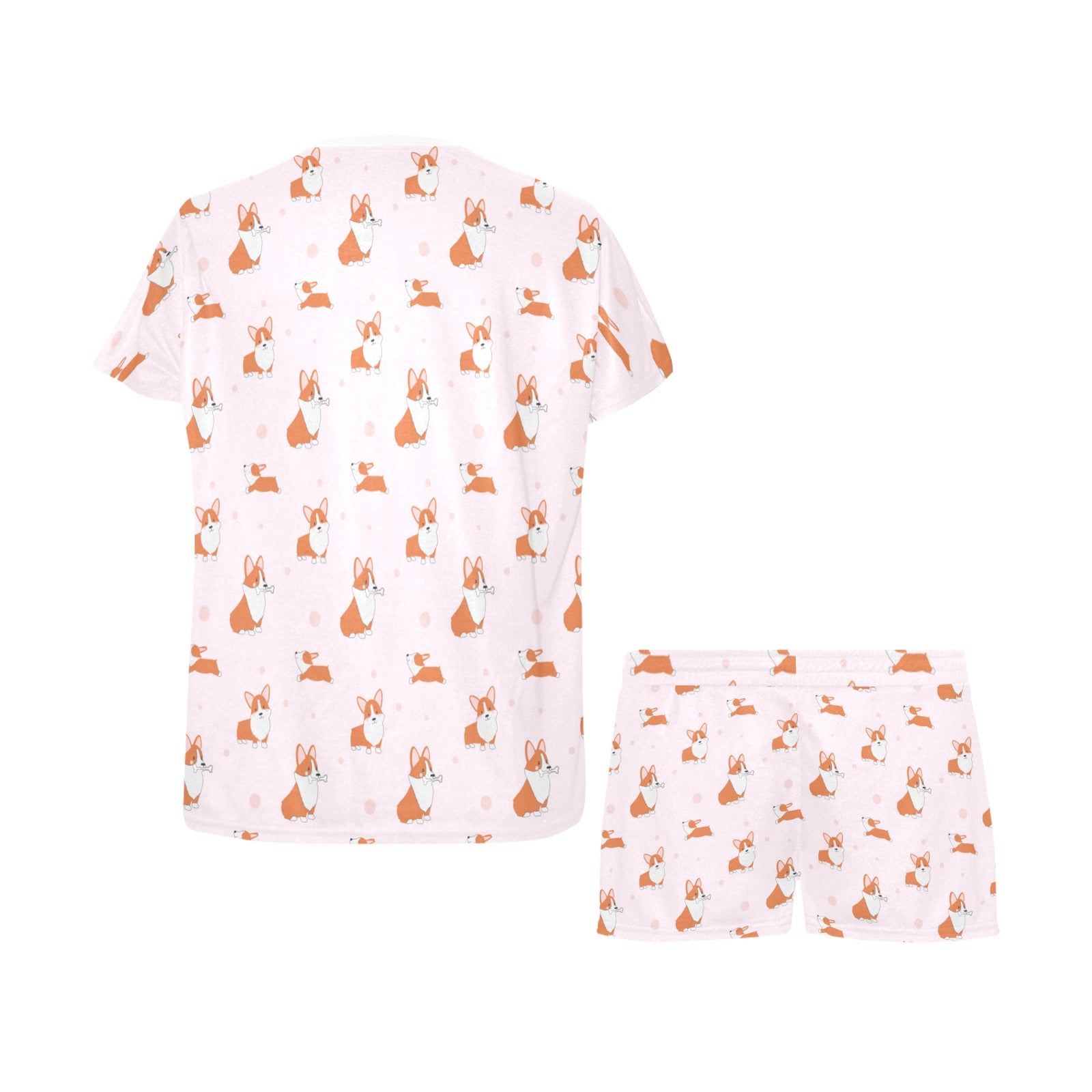 2 Piece Corgi PJ Set - Cartoon