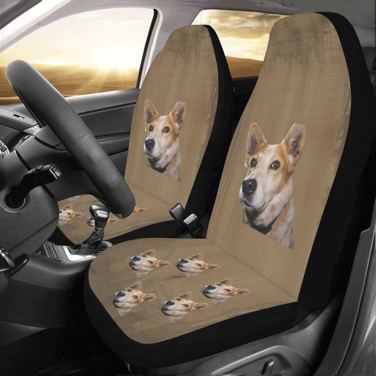 Red Heeler Car Seat Covers (Set of 2)