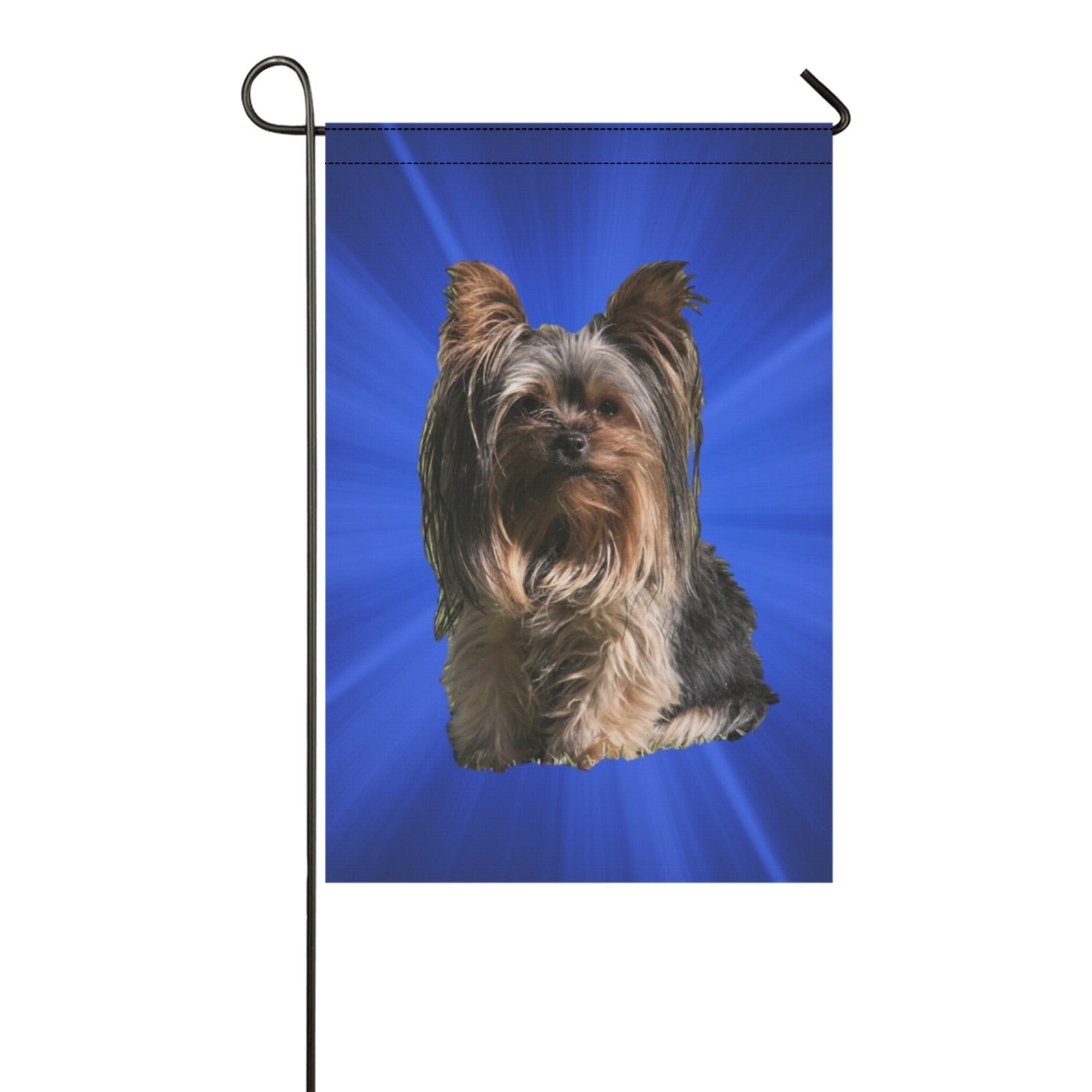 Yorkie Garden Flag - Long Hair