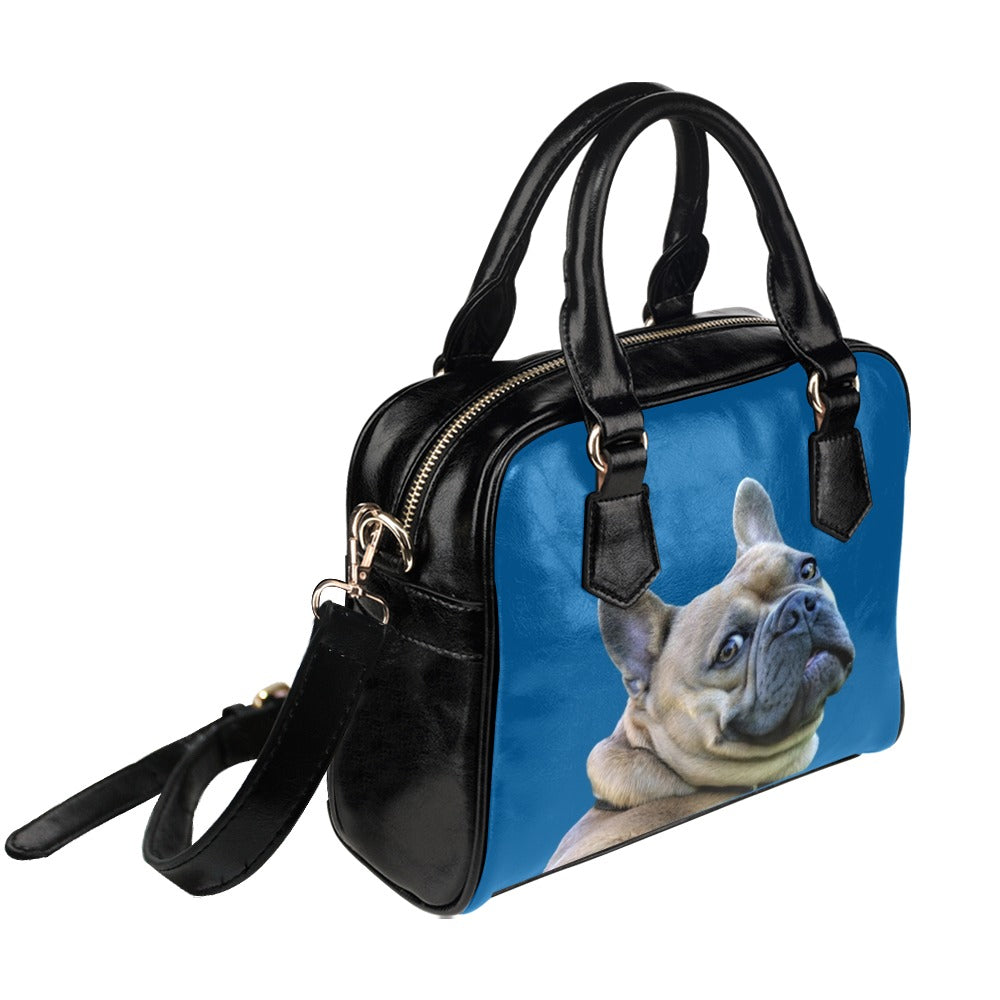 French Bulldog Shoulder Bag - Blue