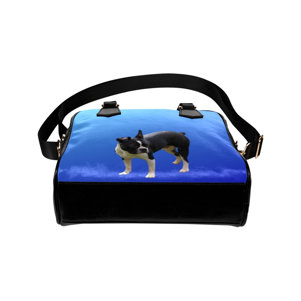 Boston Terrier Shoulder Bag - Blue