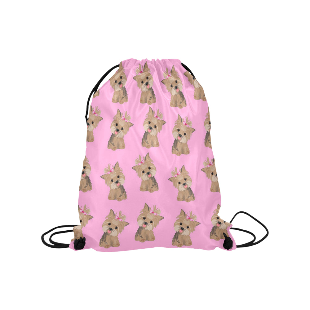 Cute Yorkie Drawstring Bag