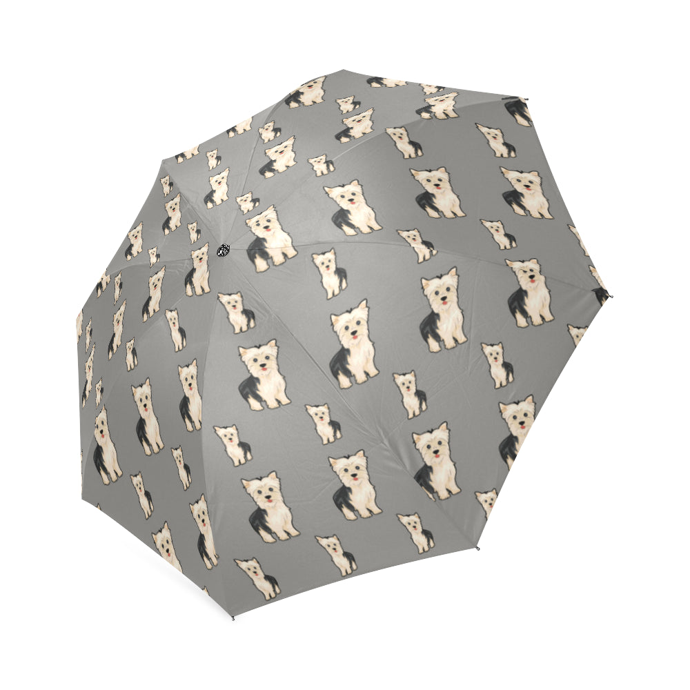 Yorkie Umbrella - Grey