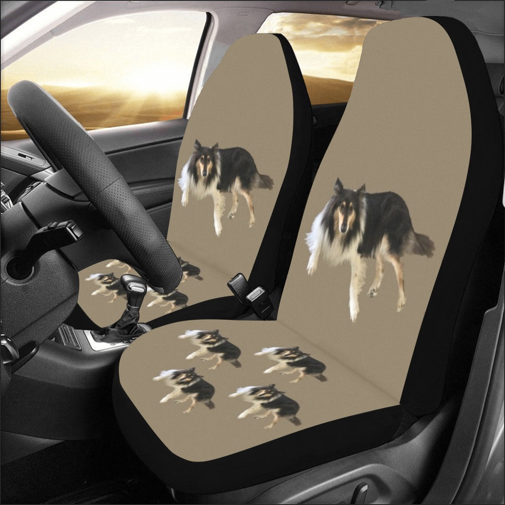 Rough Collie Car Seat Covers (Set of 2)