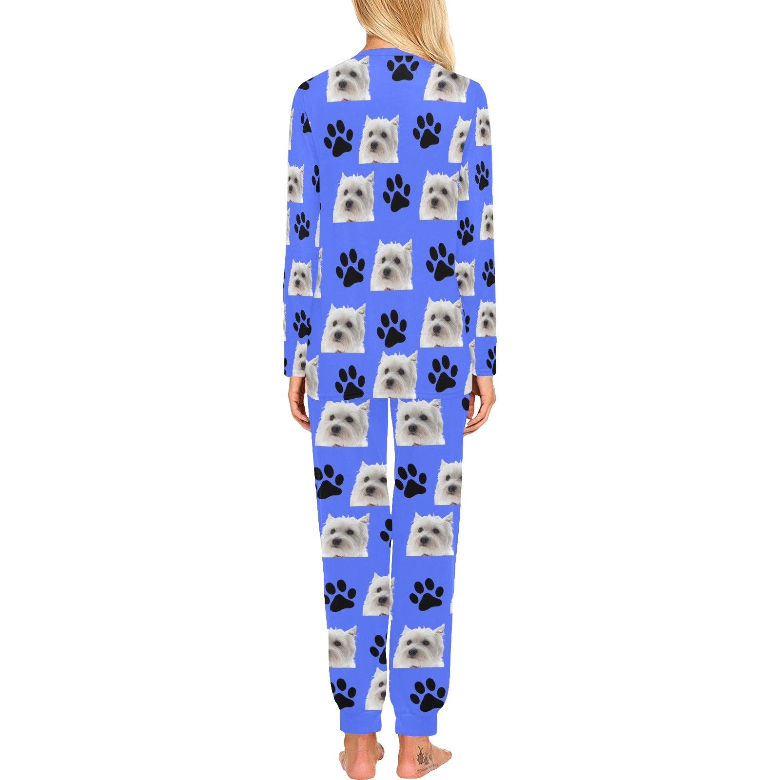 Westie & Paws Long Tee Pajama Set