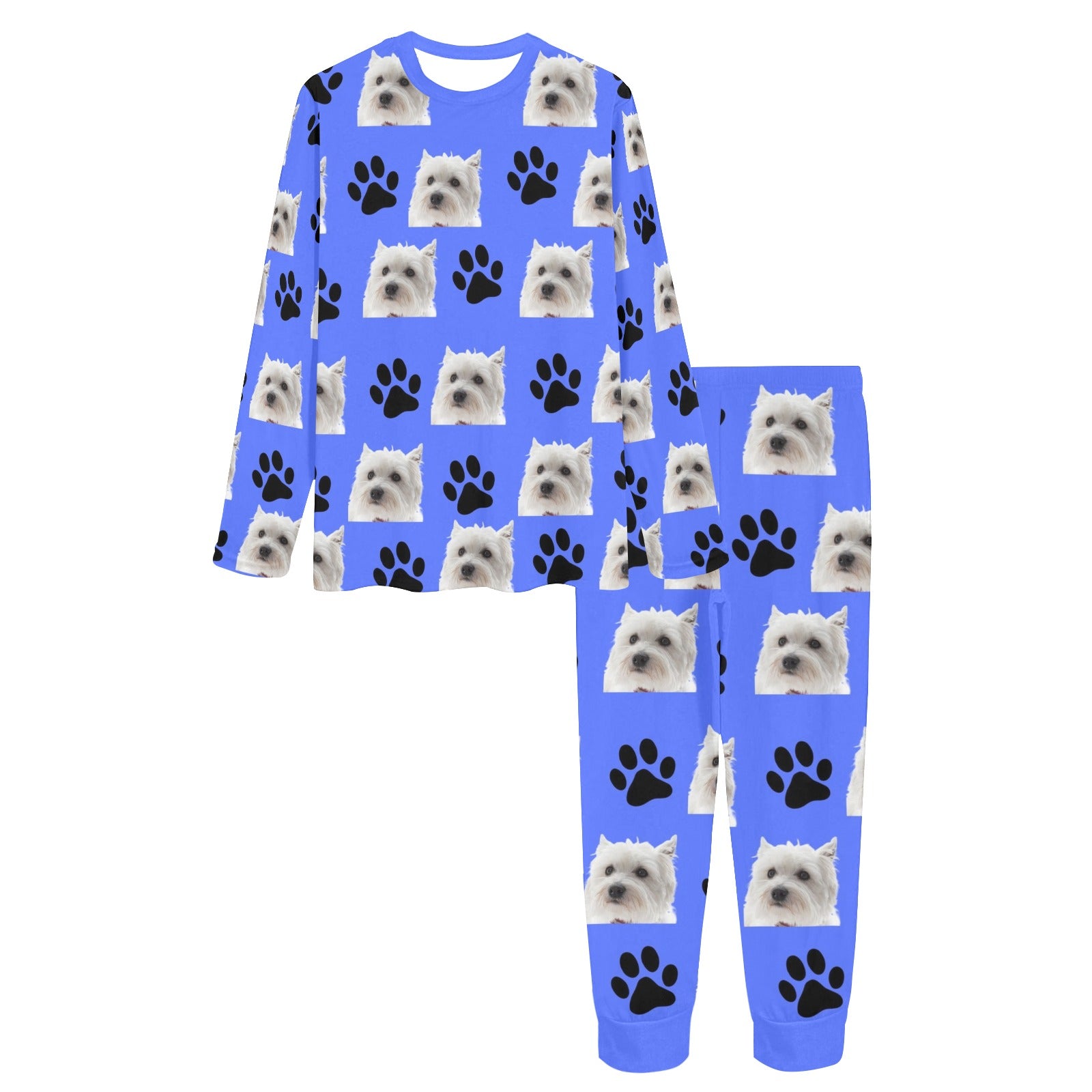 Westie & Paws Long Tee Pajama Set