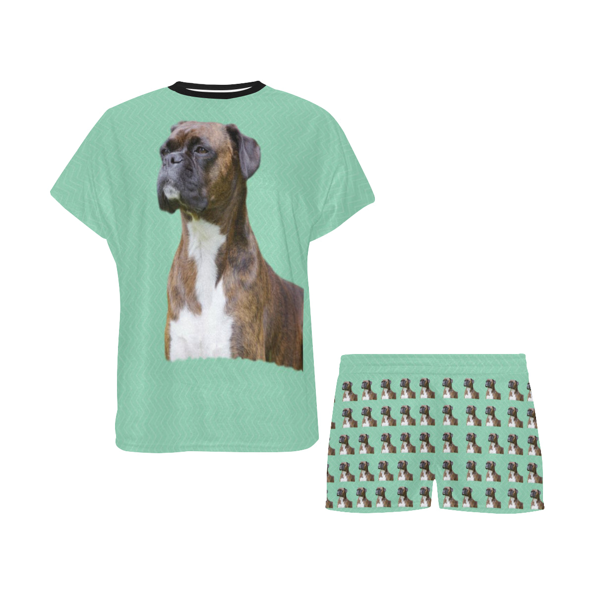 2 Piece Boxer PJ Set - Brindle