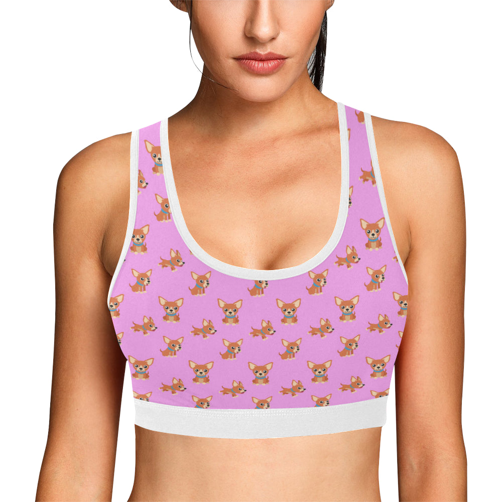 Chihuahua Sports Bra - Pink