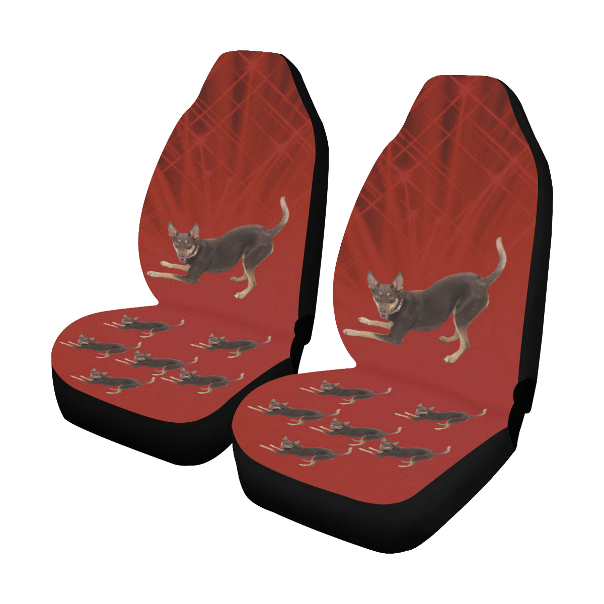 Australian Kelpie Car Seat Covers (Set of 2) - Red