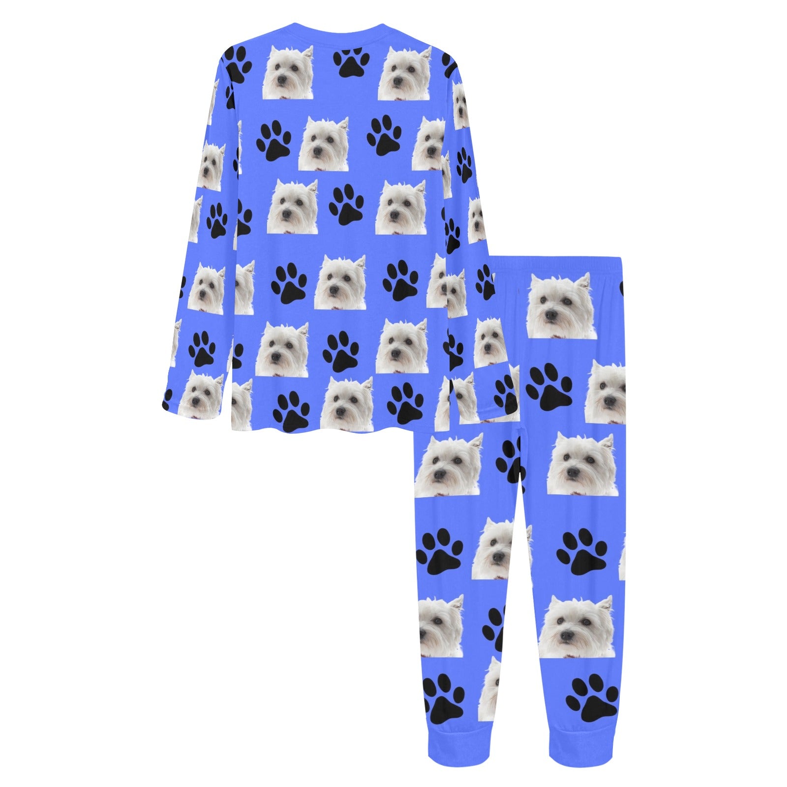 2 Piece Westie & Paws Long Tee Pajama Set