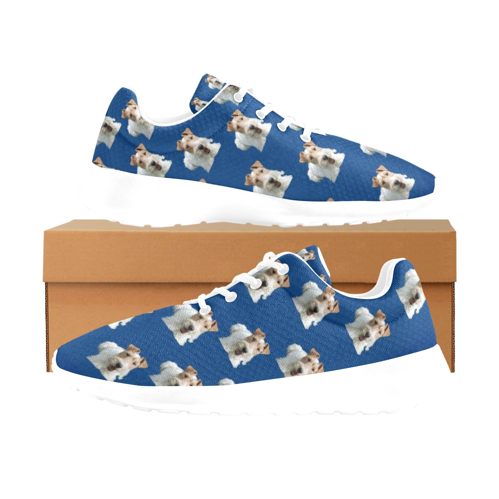 Wire Fox Terrier Sneakers - Blue