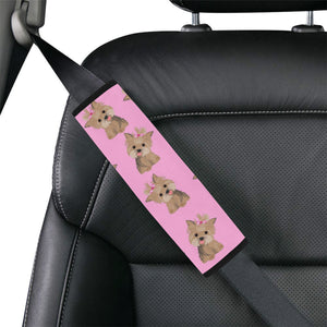 Yorkie Car Seat Belt Cover - Pink