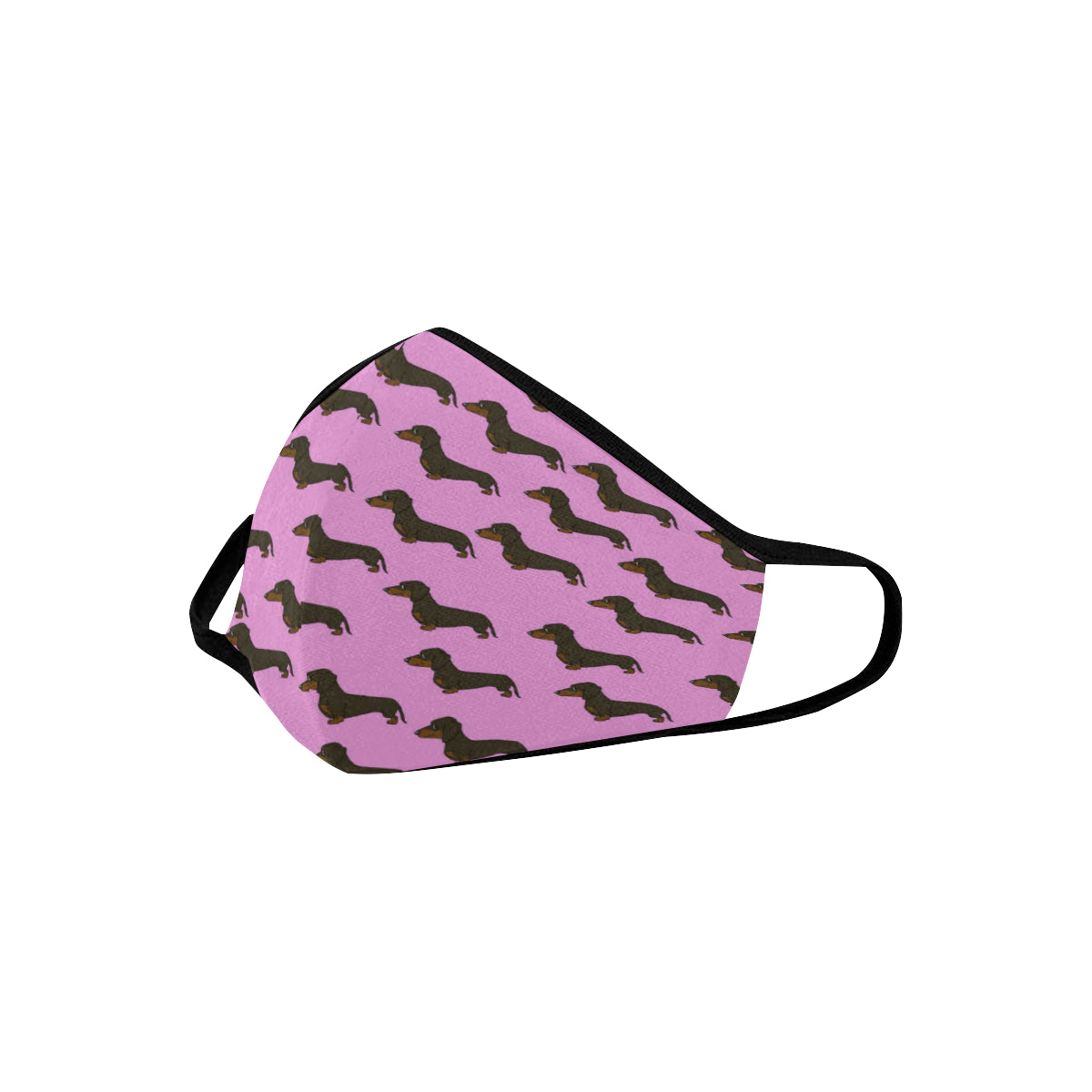 Dachshund Cloth Face Cover - Pink includes filter