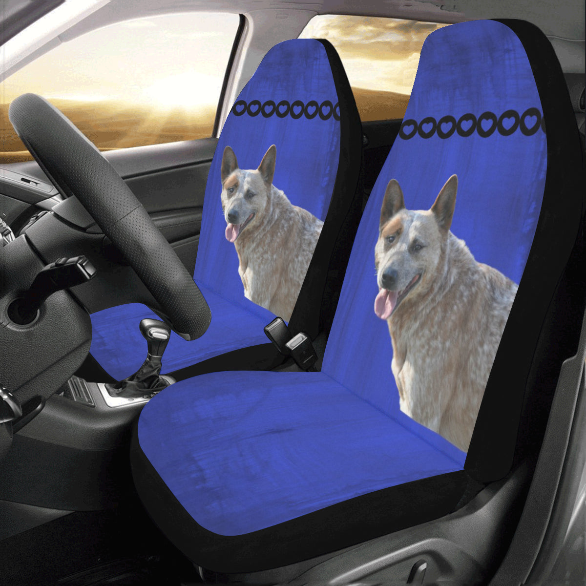 Australian Cattle Dog Car Seat Covers (Set of 2) - Blue