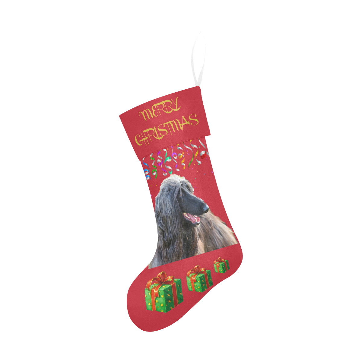 Afghan Hound Christmas Stocking