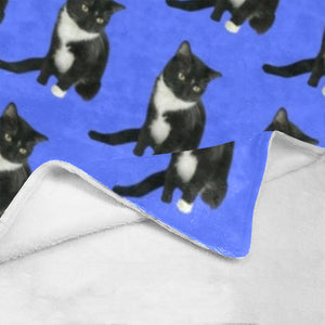 Diane's Cat Blanket - Black & White Cat