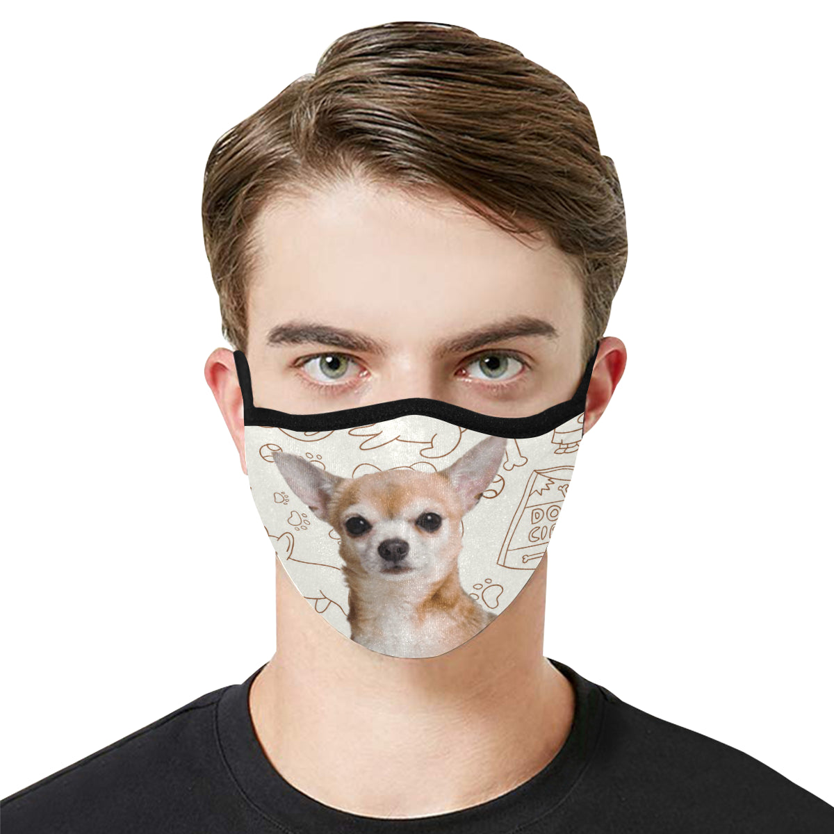 Chihuahua Cloth Face Cover - Tan