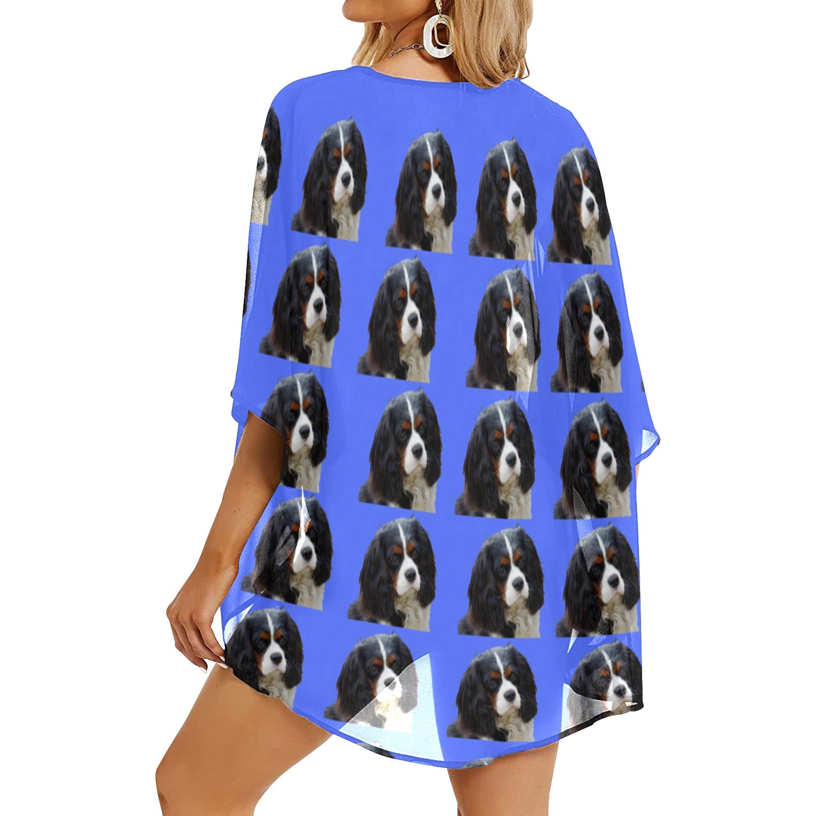 Cavalier King Charles Spaniel Chiffon Cover Up - Tri