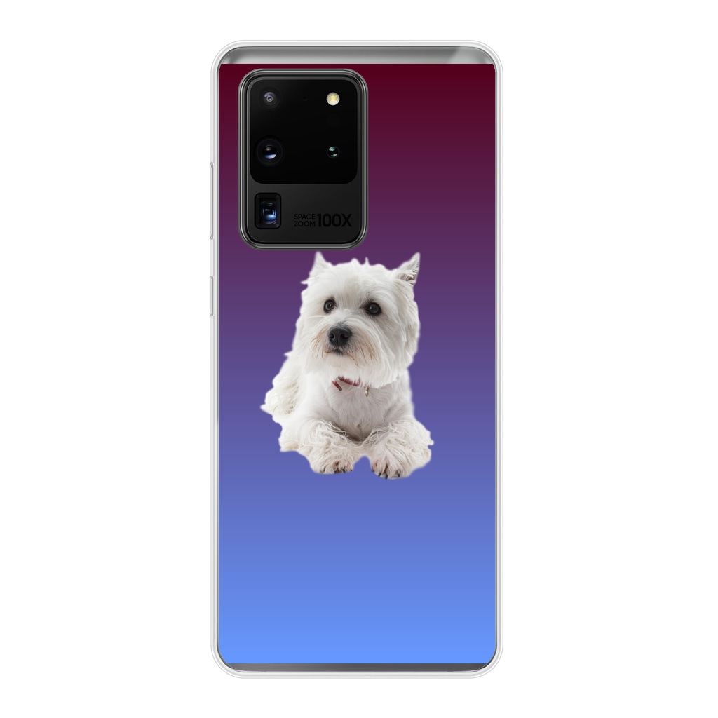 Westie Back Printed Transparent Soft Phone Case